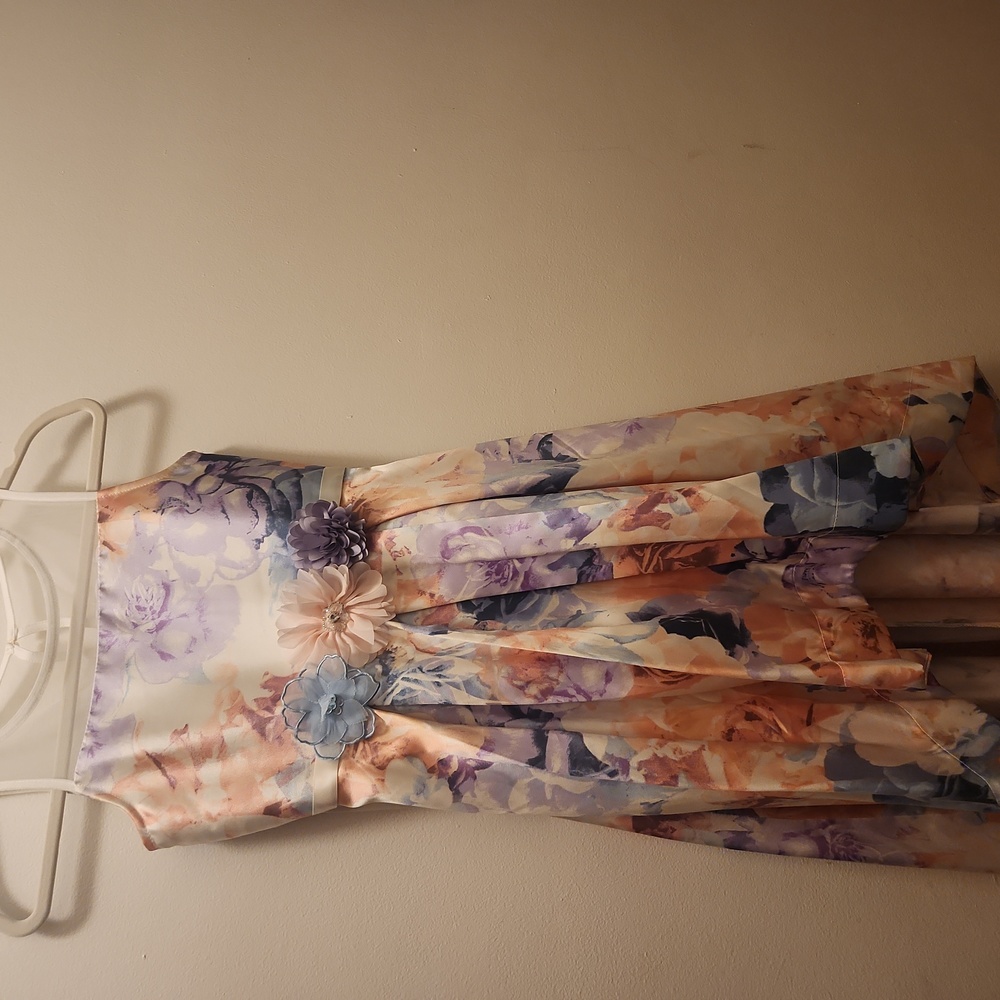 Speechless kids size 10 lavender, blue, and pink dress